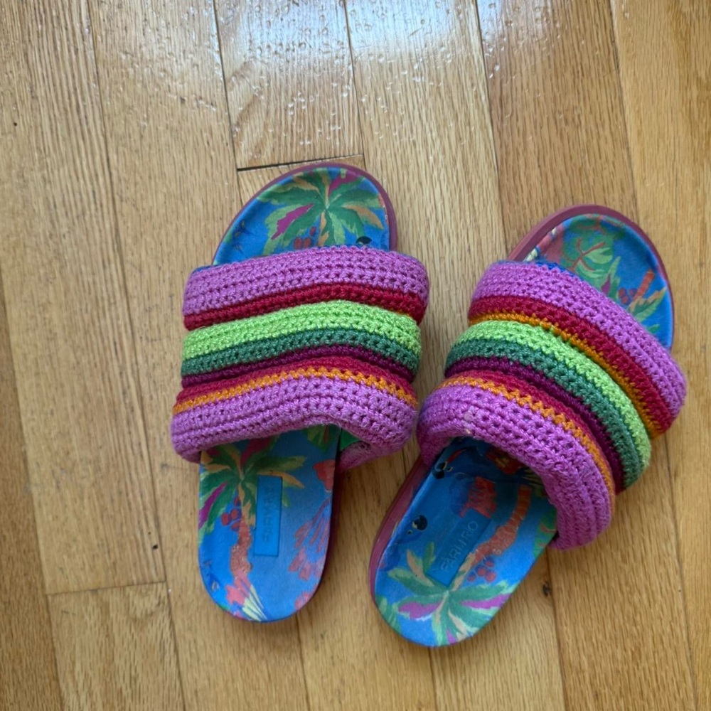 Farm Rio Hand Crochet Slides size 41 - Picture 2 of 2